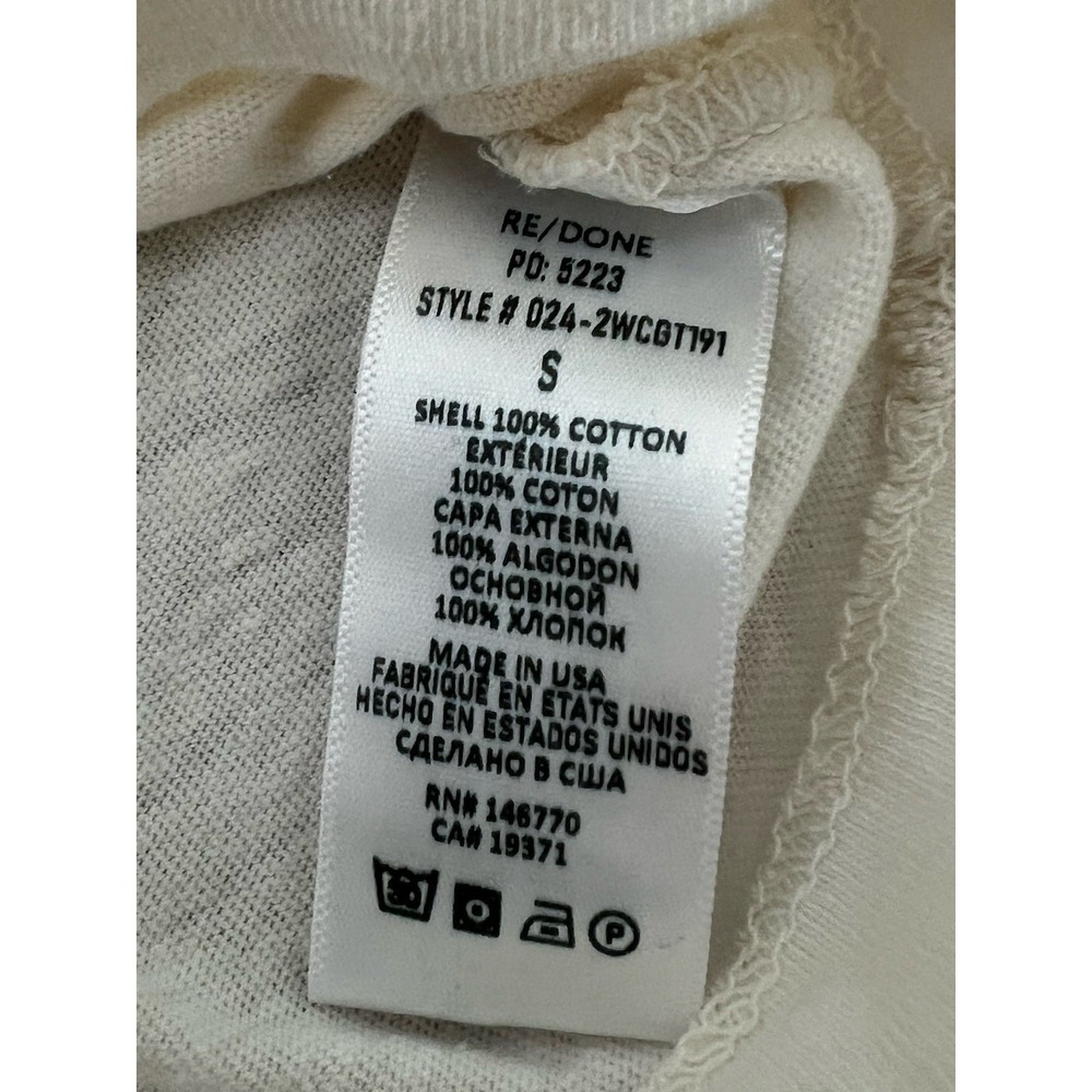 Re/Done White Graphic Tee with Deer Print - Picture 7 of 8